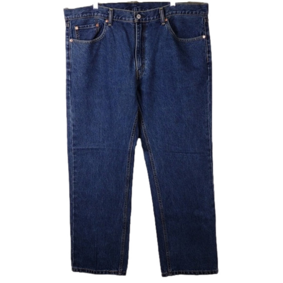 Levi's 559 Blue Dark Wash Five Pocket Mid Rise Button Fly Straight Leg Jean - Picture 1 of 14
